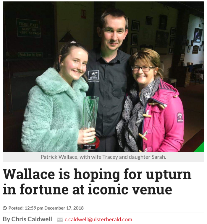 Patrick Wallace Interview - Ulster Herald December 17, 2018